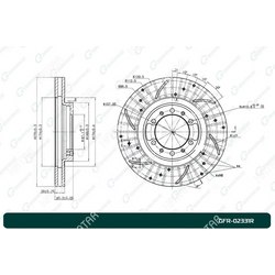 G-BRAKE Диск тормозной перфорированный вентилируемый g-brake правый