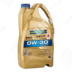 RAVENOL Масло моторное sso 0w-30 4л синтетика+пао