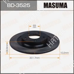 MASUMA Диск тормозной masuma rear уп.2