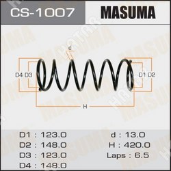 MASUMA Пружина подвески masuma front ipsum/ cxm10/sxm15