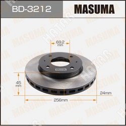 MASUMA Диск тормозной masuma front rvr/ n23w уп.2