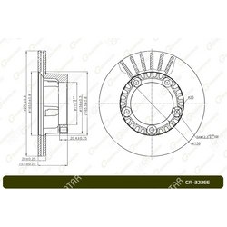 G-BRAKE Диск тормозной вентилируемый g-brake