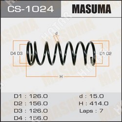 MASUMA Пружина подвески masuma rear crown/ jzs141, jzs143