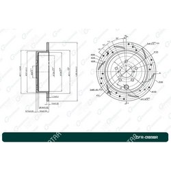 G-BRAKE Диск тормозной перфорированный g-brake правый