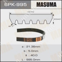 MASUMA Ремень ручейковый masuma 6pk- 995