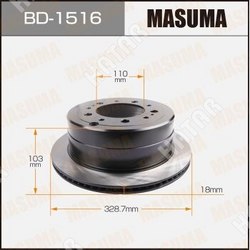MASUMA Диск тормозной masuma rear land cruiser/ hdj101k