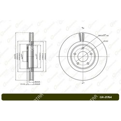 G-BRAKE Диск тормозной вентилируемый g-brake