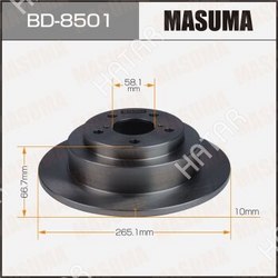 MASUMA Диск тормозной masuma rear уп.2