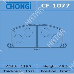 CHONGI Колодки дисковые chongi front 1/20
