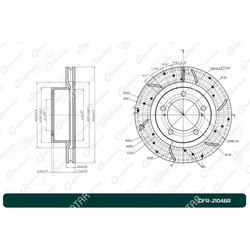G-BRAKE Диск тормозной перфорированный вентилируемый g-brake правый