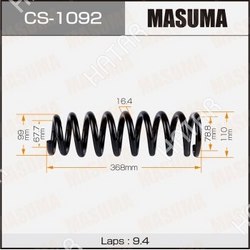 MASUMA Пружина подвески masuma front land cruiser prado / 120