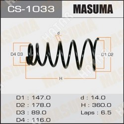MASUMA Пружина подвески masuma rear kluger/ acu25, mcu25