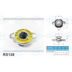 FUTABA Крышка радиатора с кнопкой сброса давления futaba  1.1 кг/см2