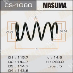 MASUMA Пружина подвески masuma rear rav4/ aca20w, aca21w
