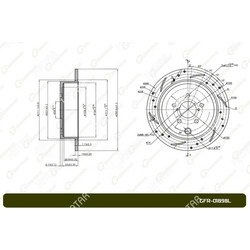 G-BRAKE Диск тормозной перфорированный g-brake левый