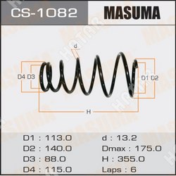 MASUMA Пружина подвески masuma rear camry acv40 2006-