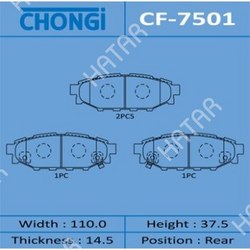 CHONGI Колодки дисковые chongi rear 1/20