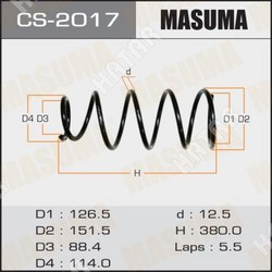 MASUMA Пружина подвески masuma front wingroad/ whny11