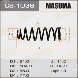 MASUMA Пружина подвески masuma rear fielder/ nze121
