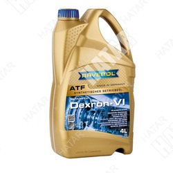 RAVENOL Масло трансмиссионное atf dexron vi 4л синтетика+пао