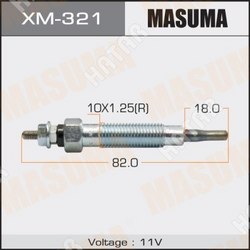 MASUMA Свеча накаливания masuma pm-167 /4d56t, 4d68t  1/10/100