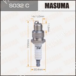 MASUMA Свеча зажигания masuma br7hs-10 1098