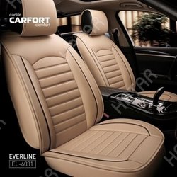 CARFORT Чехлы накидки carfort everline, экокожа, комплект, бежевый