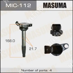 MASUMA Катушка зажигания masuma, 1zrfe, 2zrfe, nze14#.zre14#.nze15#.ncp11#