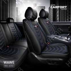 CARFORT Чехлы накидки carfort wave, экокожа, комплект, черный