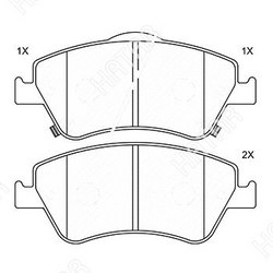 CHONGI Колодки дисковые chongi front 1/12