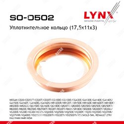 LYNXAUTO Кольцо уплотнительное пробки слива масла