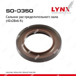 LYNXAUTO Сальник распределительного вала 42x28x6-r