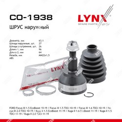 LYNXAUTO Шрус наружный перед правлев