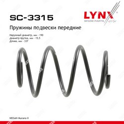 LYNXAUTO Пружины подвески перед правлев