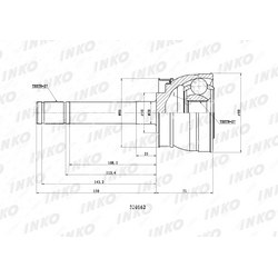 INKO Шрус внешний 2727 перед