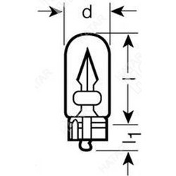OSRAM Лампа w3w 12v 3w w2.1x9.5d original line качество оригинальной з/ч оем 1 шт.