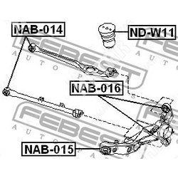 FEBEST Сайлентблок задн рычага nissan ad van/wingroad y11 1999-2004