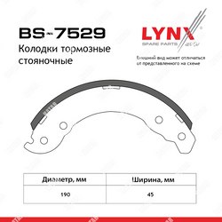 LYNXAUTO Колодки тормозные барабанные зад