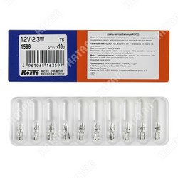KOITO Лампа 12v 2.3w без цоколя t5