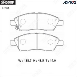 ADVICS Дисковые тормозные колодки