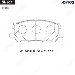 ADVICS Дисковые тормозные колодки