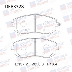 DOUBLE FORCE Колодки тормозные дисковые