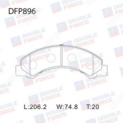 DOUBLE FORCE Колодки тормозные дисковые