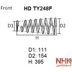 NHK Пружина подвески усиленная
