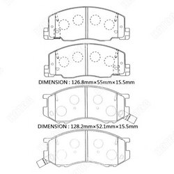DOUBLE FORCE Колодки тормозные дисковые