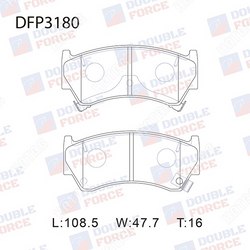 DOUBLE FORCE Колодки тормозные дисковые