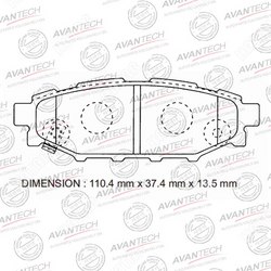 AVANTECH Колодки тормозные дисковые