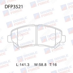 DOUBLE FORCE Колодки тормозные дисковые