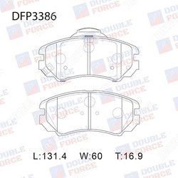DOUBLE FORCE Колодки тормозные дисковые