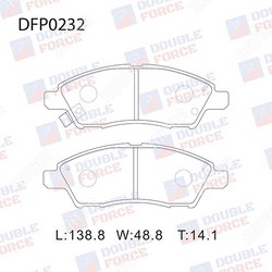 DOUBLE FORCE Колодки тормозные дисковые